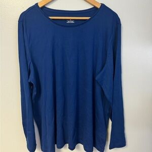0424-25 Blue CJ banks Scoop Neck Tee